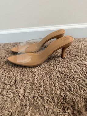 Women’s Lupita Point Toe Heels with Memory Foam Insole - A New Day Clear 7.5M